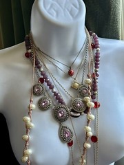 Pretty In Pink – 29 Piece Jewelry Lot – Trifari, Kors, Monet, J Crew, Avon ++