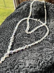 ART DECO Crystal Necklace Lot 2 Hand Strung Brilliant Heirloom Romantic Sparkle