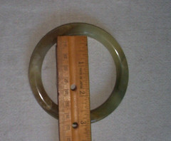 Vintage Onyx Stone Bangle Bracelet Green