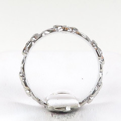 Antique Art Deco Diamond 14KW Eternity Wedding Band Ring Size 5.75 UK-L 6.25MM