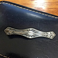Art Nouveau Bar Pin Brooch Paste Rhinestones Real Beauty