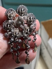 J Tostrup 830 Silver Solje Wedding Brooch Pin Victorian Antique Norway