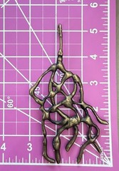 Mid Century Modern Modernist BRUTALIST Brass Bronze Abstract Pendant