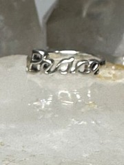 Peace ring word band size 5.50 sterling silver women girls