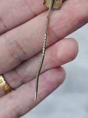 Antique Peacock Stick Pin Goldtone Untested