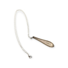 Vintage Sheffield Silverplate Flatware Repurposed Pendant Necklace 18″ Chain