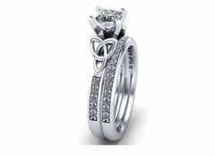 2.00Ct Princess Cut Lab Created Diamond 925 Silver Engagement Bridal Ring Set