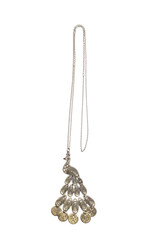 Vtg 80s Silver Tone Stunning Peacock Necklace, Bird, Animal, Work, Office,Boho
