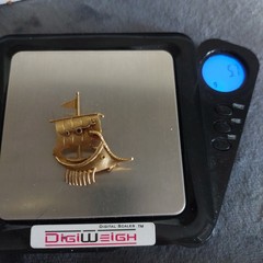 VTG 18K YELLOW GOLD VIKING DRAGON NAUTICAL SHIP BROOCH RARE FIND Museum purchase
