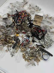 10 Lbs Vintage To Now Jewelry Lot Costume Estate Unsearched Watches Cuff Links