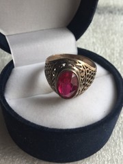 Tourmaline Rings silver 875 Russian Soviet Silver vintage USSR old