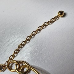 Vintage Joan Rivers Signed Gold Tone Necklace Statement Big Oversized Links Adj