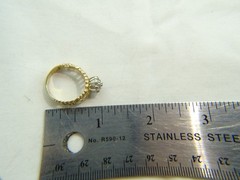 Beautiful Brutalist 14 K Gold Twig 19 Diamond Double Halo Sz 6.5 Cocktail Ring