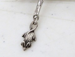 Vtg Jezlaine Filigree Cat Playing with Mouse 4.6G 925 Sterling Silver Pin Brooch