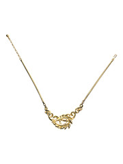 Vintage 1950 Signed Trifari Knotted Rhinestone Gold Trifarium Necklace