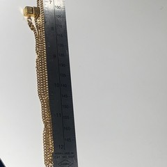 Monet Gold Tone Chain Necklace Cube Pedants Tie Style