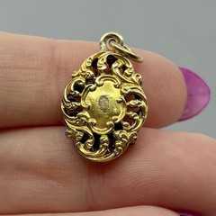Victorian Gold Filled Watch Pendant Openwork Antique Fob Charm