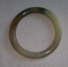 Vintage Onyx Stone Bangle Bracelet Green
