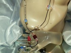 XX Fun Large Art Glass Heart Beads Crystal Unique Vintage 80’s Necklace 836ag1