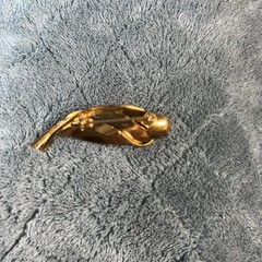Vintage Leaf Brooch Gold Tone With 2 Faux Pearls, Nature Cottage Garden