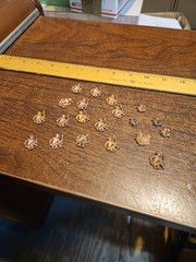 Lot Of 20 Monkey W/ Mirror France Vintage 60s Brass Stampings Findings Jewelry