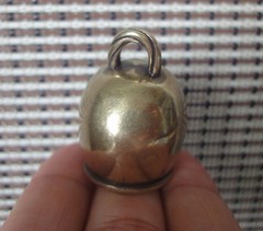 Vintage Brass Motorcycle Helmet Pendant Biker Keychain Charm Jewelry