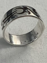 Sterling 925 Silver Vintage Southwest Estate Ring Size 8.5 Weighs 5.2 Gram 7.5mm
