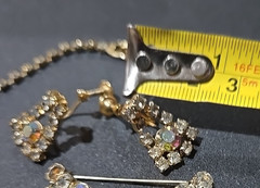 “Jewels of Elegance” by Sebestian, vintage rhinestone jewelry set with box