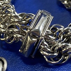Vtg Silver Tone Metal Rope Bolo Slide Ball Tassel Bold Lariat Statement Necklace