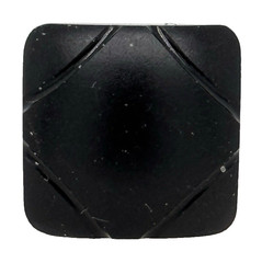 Antique Carved Black Onyx 12K Gold Single Tuxedo Stud Button Art Deco Unique