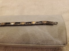 Vintage 925 sterling marcasite bracelet With Cz. Really Nice Piece. 7 1/4″ Long