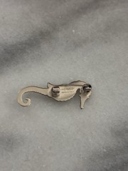 100% Authentic Hermes Seahorse Brooch /Pin -Silver