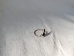 VTG Sterling Silver Navajo WM Wheeler Co. Bezel Abalone Inlay Cabochon Ring S4