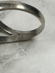 Sterling Silver Signed Turquoise Ring – Vintage Old Pawn – Size 6.25