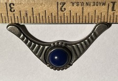 VTG Sterling Silver 950 Lapis Lazuli Stone Pendant Art Nouveau / Art Deco Signed