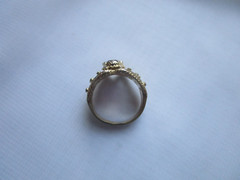 vintage 1970s-1980s ESPO ring, Esposito, purple rhinestone, size 7, GEP