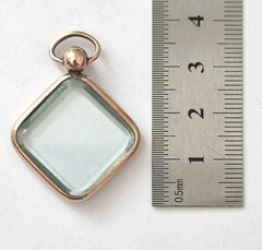 Antique Victorian Gold Filled Double Sided Glass Photo Locket Pendant Picture