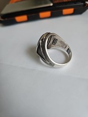 925 Sterling Silver Vintage Real Black Onyx Signet Ring Size 11.25