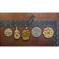 Carved Stone Pendant Lot (5) – Unidentified Stones