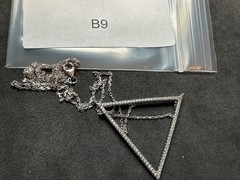 3.70g Vintage Sterling Silver 925 Pave Triangle Pendant Necklace 32 in M