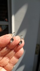 VINTAGE STERLING SNAKE FRENCH WIRE EARRINGS