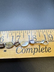 Vintage Mother Of Pearl & Abalone Coin Necklace With Large Shell Pendant