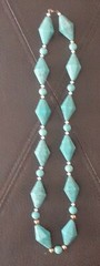 Vintage JTV Heavy Blue Howlite Gemstone Beaded 24” Necklace