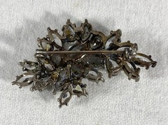Vintage JJJ Sterling Silver CZ Brooch 11 Grams