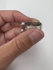 Anna Greta Eker AGE Sterling Silver Norway 5 Prong Jester Modernist Ring Size 8