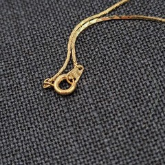 Vintage Cobra Station Chain White Bead Necklace Gold tone 28″