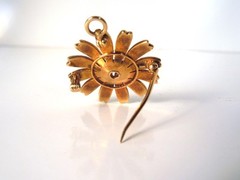 Antique Victorian 14k YG Diamond Seed Pearl Pin/Pendant- GAL Appraisal-Gift Box