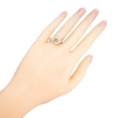 Vintage 1940 Natural Fancy Intense Yellow .65ct Marquise Platinum Diamond Ring