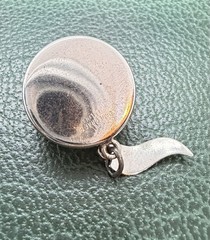 VNT STERLING SILVER Danecraft 3D Roulette Wheel CHARM It Spins!
