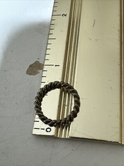 Mixed Lot of Jewelry 4 rings total 3 Braided Brass Metal & 1 Natural Vary Sizes